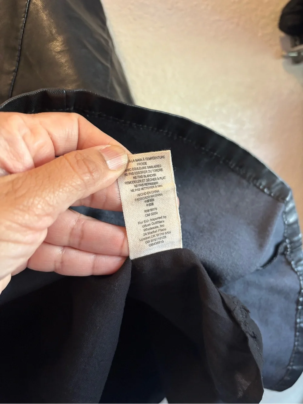 Free People Black Faux Leather Circle Skirt